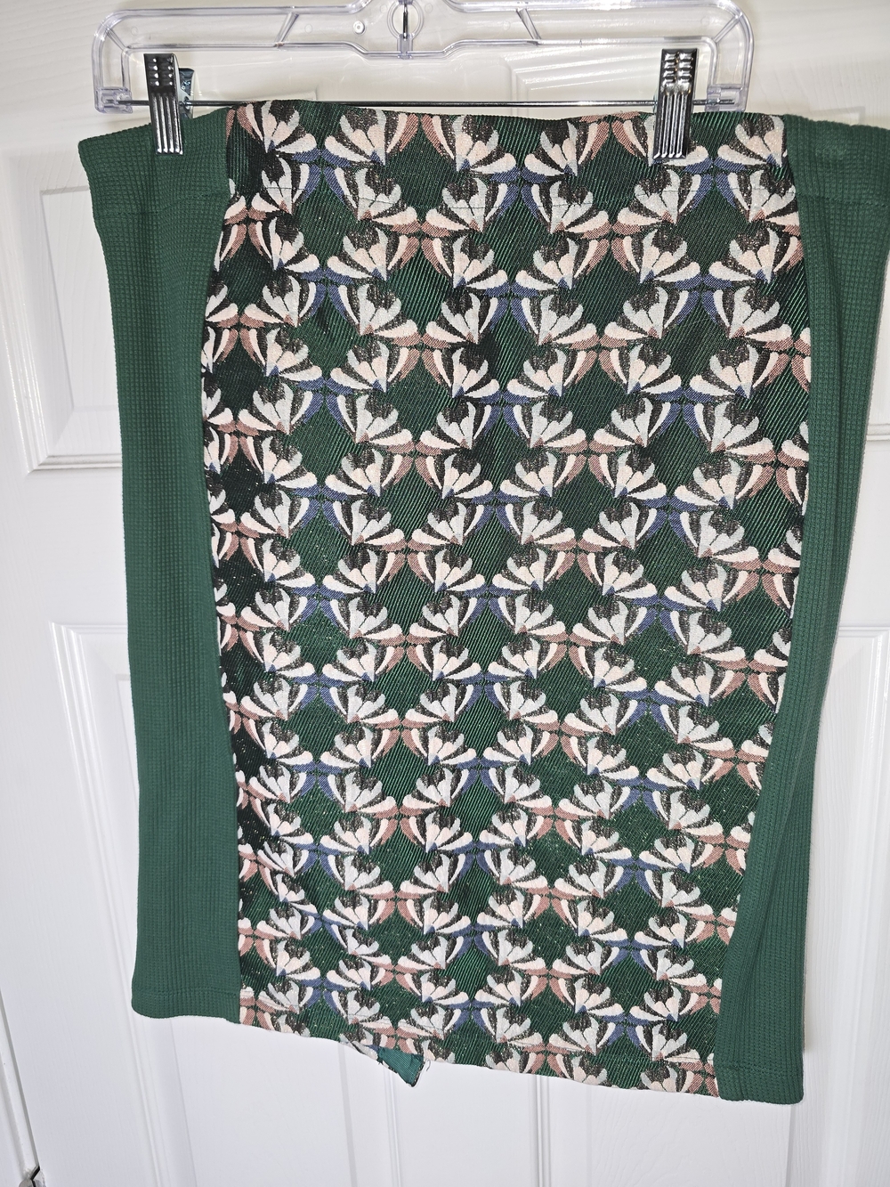 Anthropologie Dolan Green Floral-Print Button Front Pencil Skirt Size Large - Picture 6 of 10